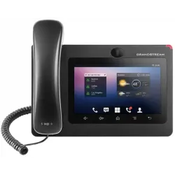 IP Video Phone, 16 SIP accounts, 16 lines, 2x GbE PoE, Wi-Fi, 1024x600 (7.0") touch screen color LCD, 1 MP camera, 12V/1.5A PSU	GXV3370